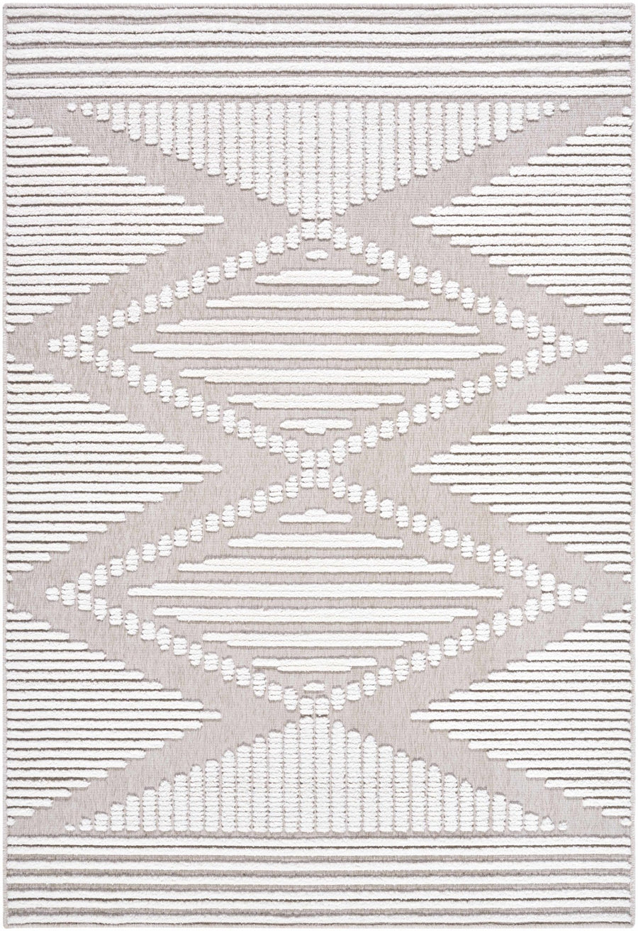 Annika Modern Geometric Design White Washable Area Rug - The Rug Decor