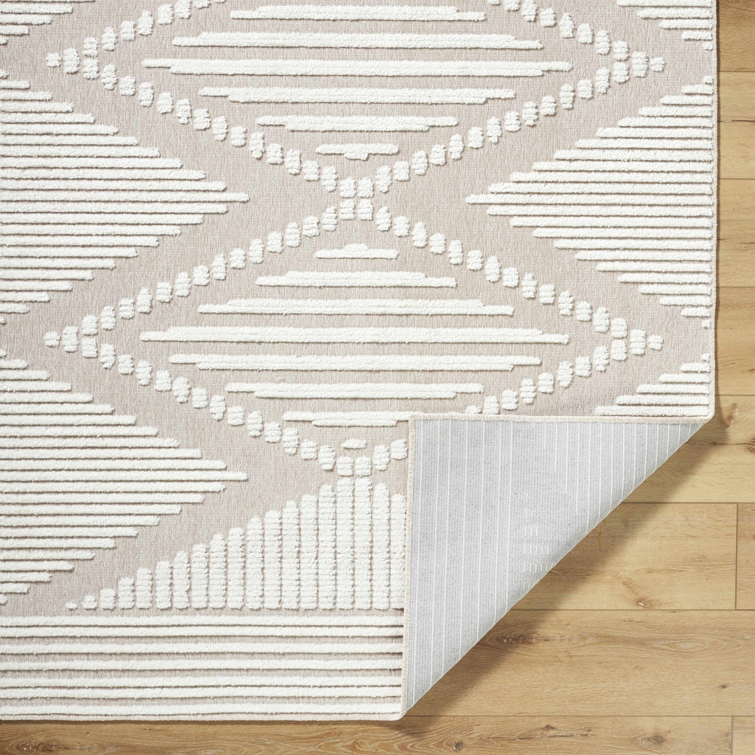 Annika Modern Geometric Design White Washable Area Rug - The Rug Decor