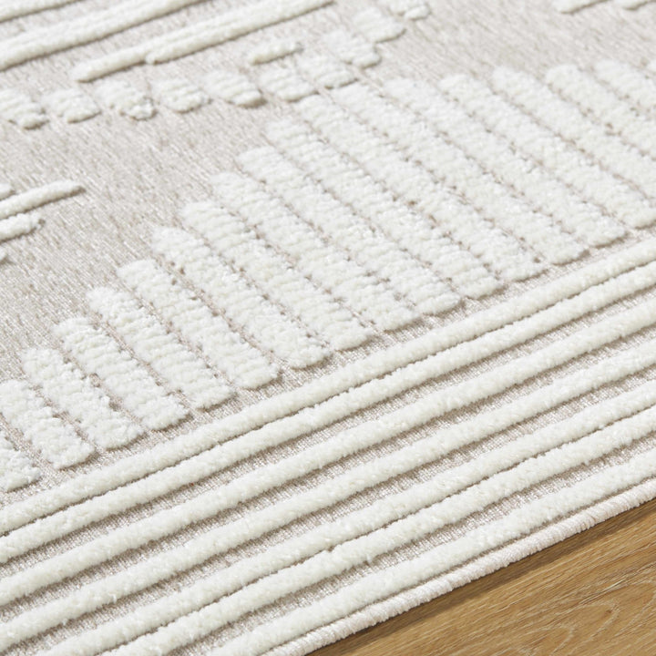 Annika Modern Geometric Design White Washable Area Rug - The Rug Decor