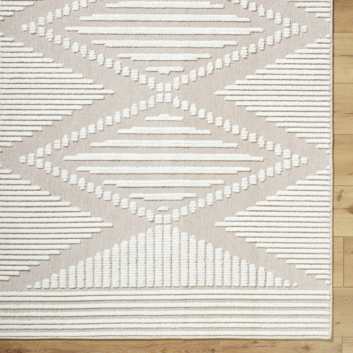 Annika Modern Geometric Design White Washable Area Rug - The Rug Decor
