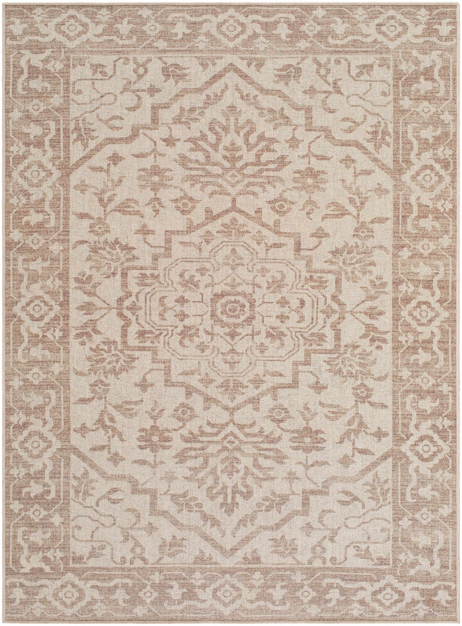 Ansgar Traditional Beige And Ivory Wool Area Rug - The Rug Decor