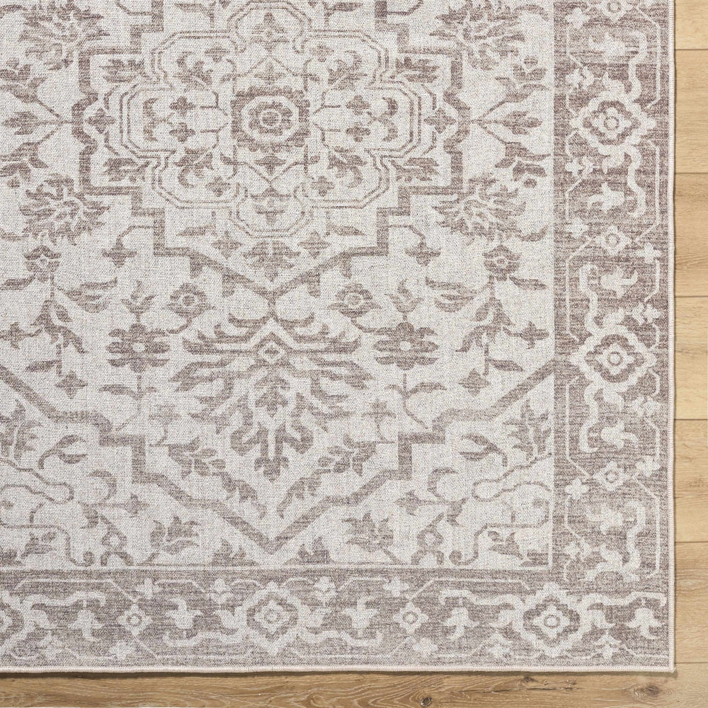 Ansgar Traditional Beige And Ivory Wool Area Rug - The Rug Decor