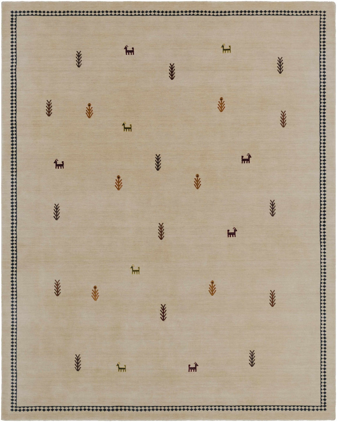 Anstruther Beige Modern Style Hand Knotted Wool Area Rug - The Rug Decor