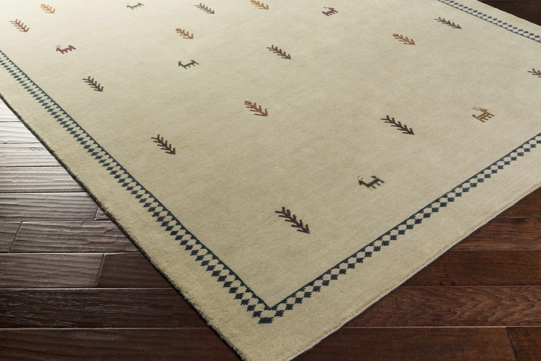 Anstruther Beige Modern Style Hand Knotted Wool Area Rug - The Rug Decor