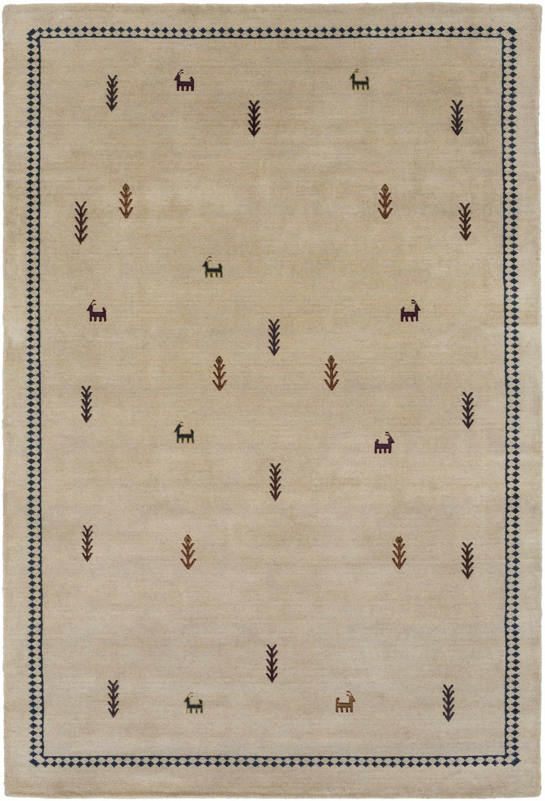 Anstruther Beige Modern Style Hand Knotted Wool Area Rug - The Rug Decor