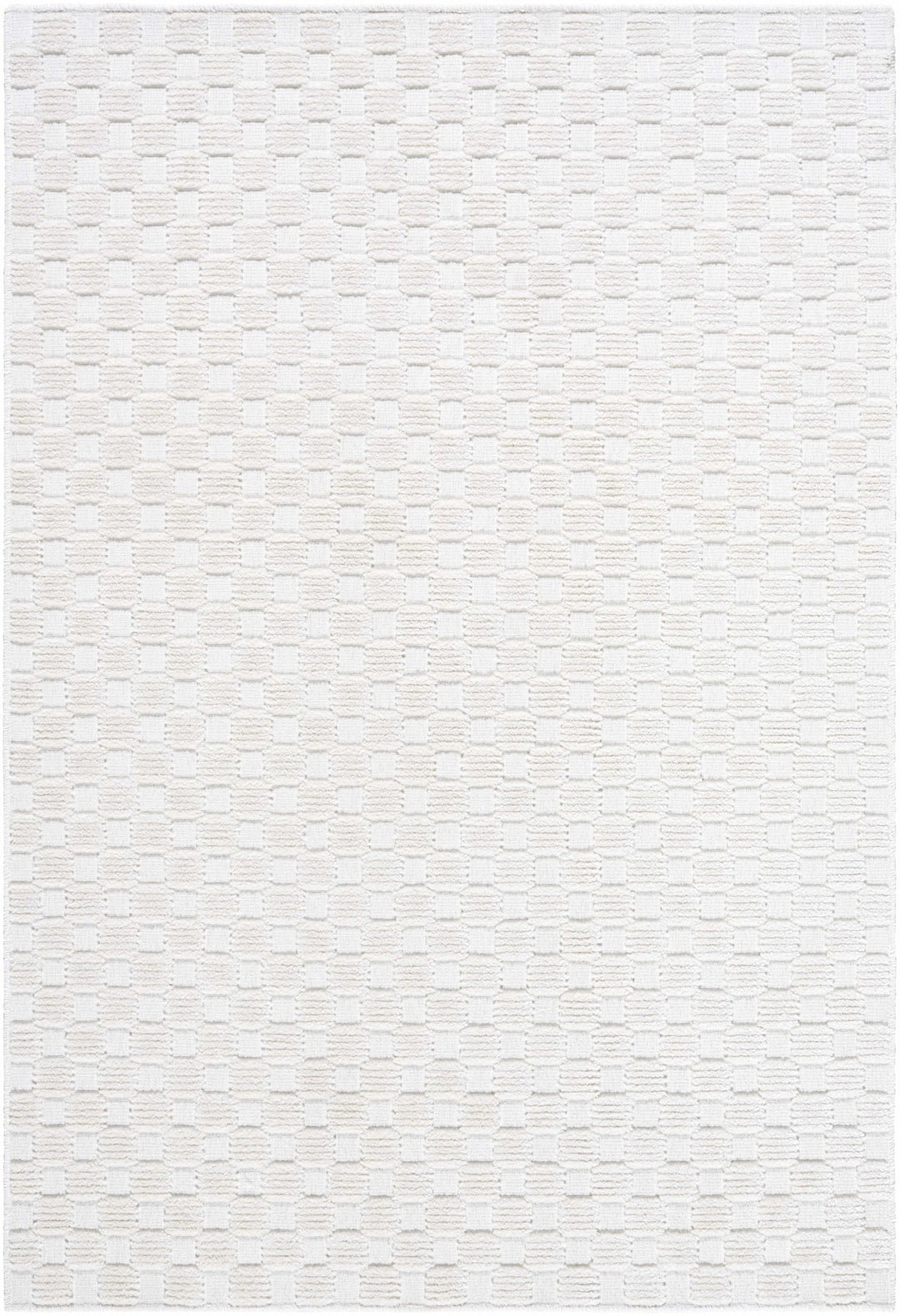 Anthea White Geometric Design Washable Rug - The Rug Decor