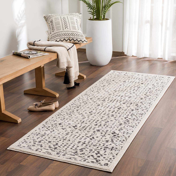Antique Design Beige and Charcoal Traditional area rug - The Rug Decor