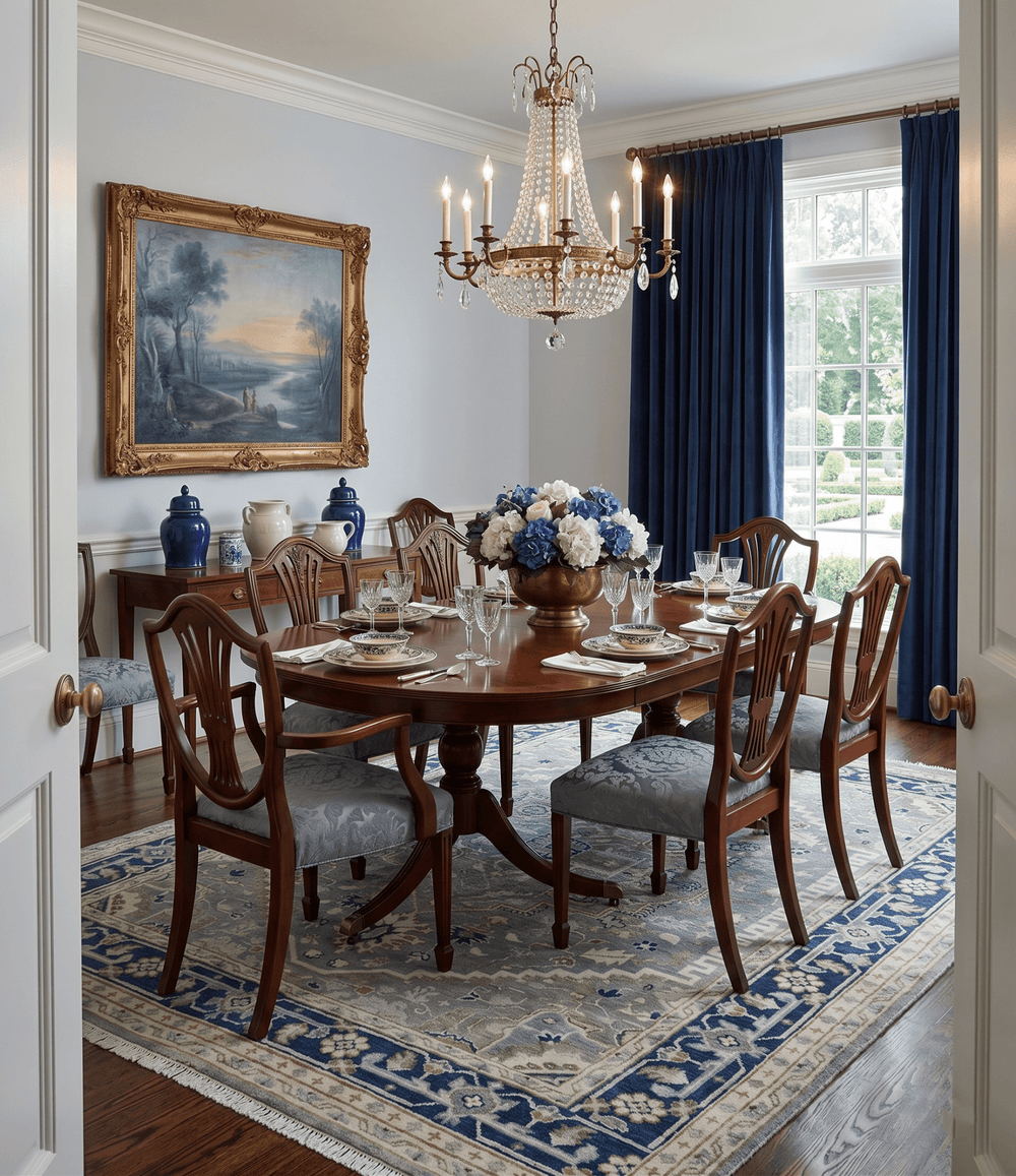 Antique design Gray, Olive and Blue Traditional Hand Knotted Custom Made wool Rug - The Rug Decor