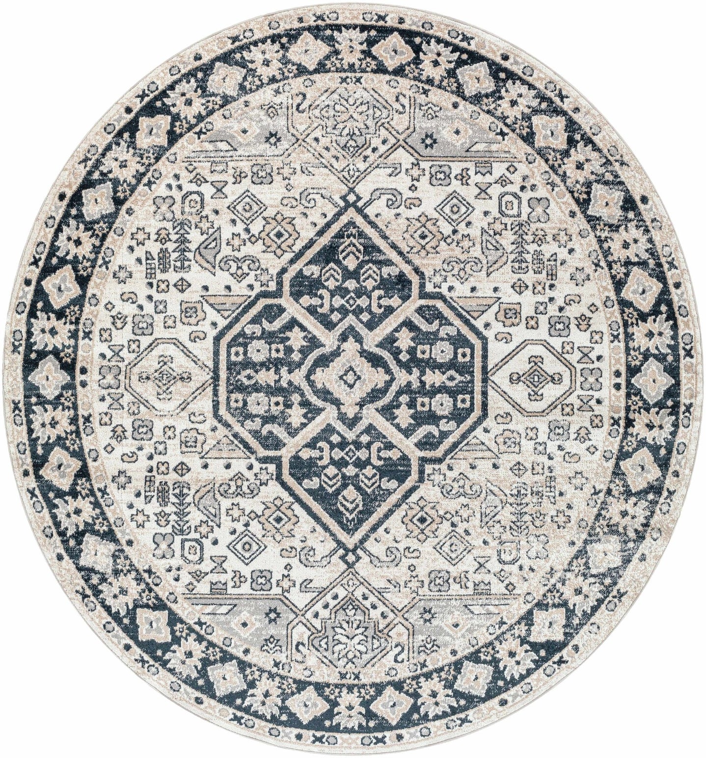 Antique Design Premium Black, Beige and Gray Traditional Washable area Rug - The Rug Decor