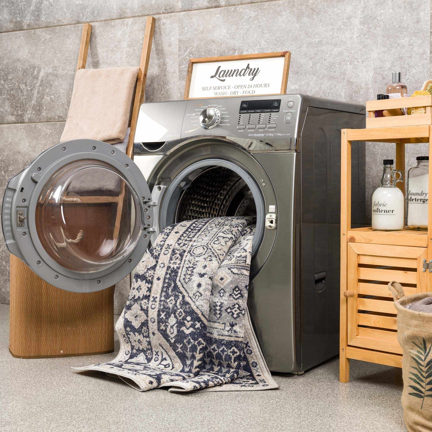 Antique Design Premium Black, Beige and Gray Traditional Washable area Rug - The Rug Decor