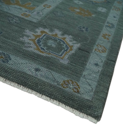 Antique Finish Gray Hand knotted Traditional Oushak Custom Made wool Area Rug - The Rug Decor