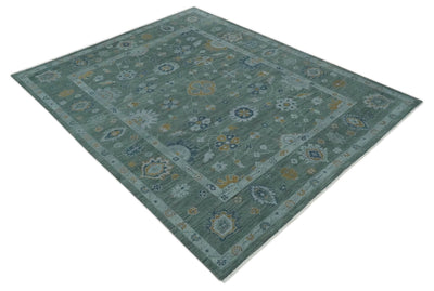 Antique Finish Gray Hand knotted Traditional Oushak Custom Made wool Area Rug - The Rug Decor