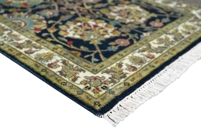 Antique Floral Premium look Black, Olive and Brown Traditional Oushak 2x10 Wool Area Rug - The Rug Decor