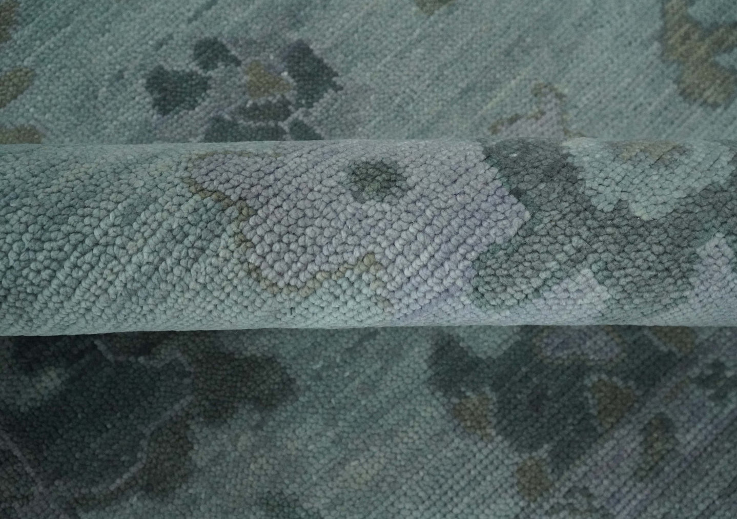 Antique look Bluish Gray Hand knotted Traditional Oushak Multi Size wool area Rug - The Rug Decor