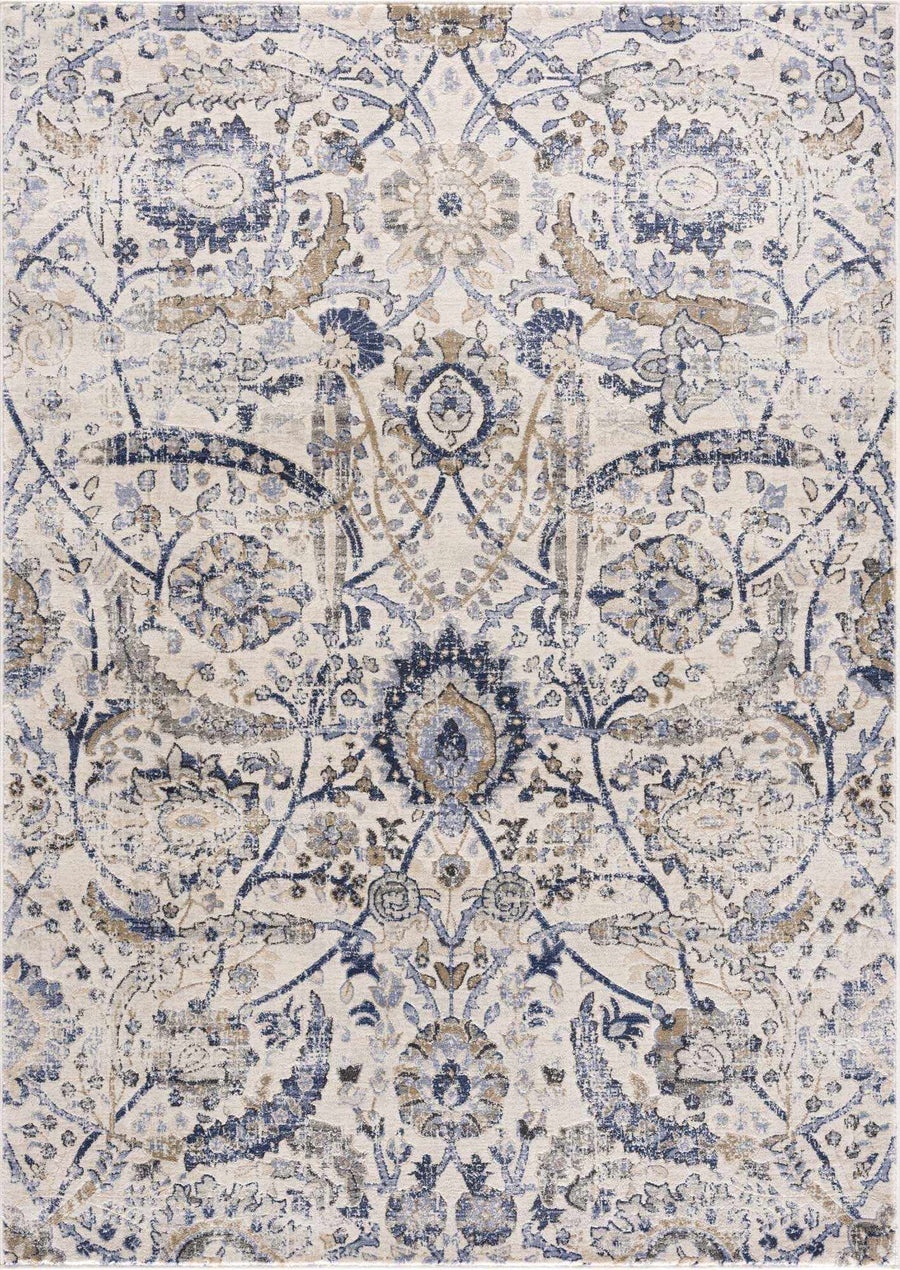 Antique Style Beige and Purple Traditional Oriental Oushak rug - The Rug Decor