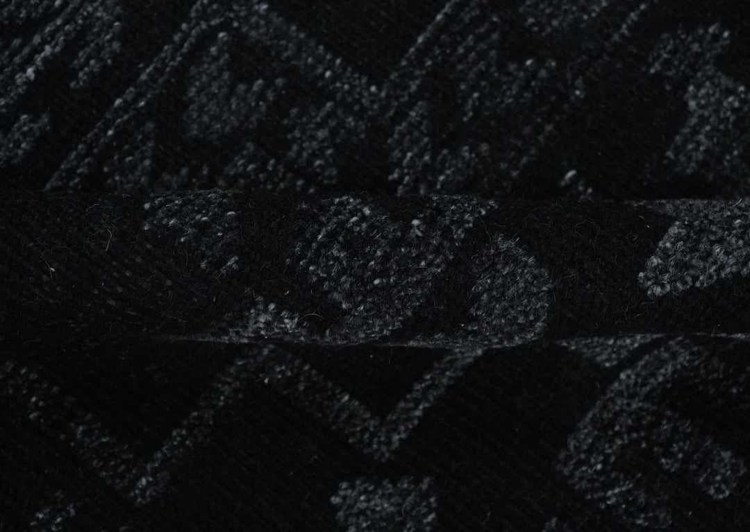 Antique Style Black and Silver 8.4x9.8 hand knotted Traditional wool Area rug - The Rug Decor