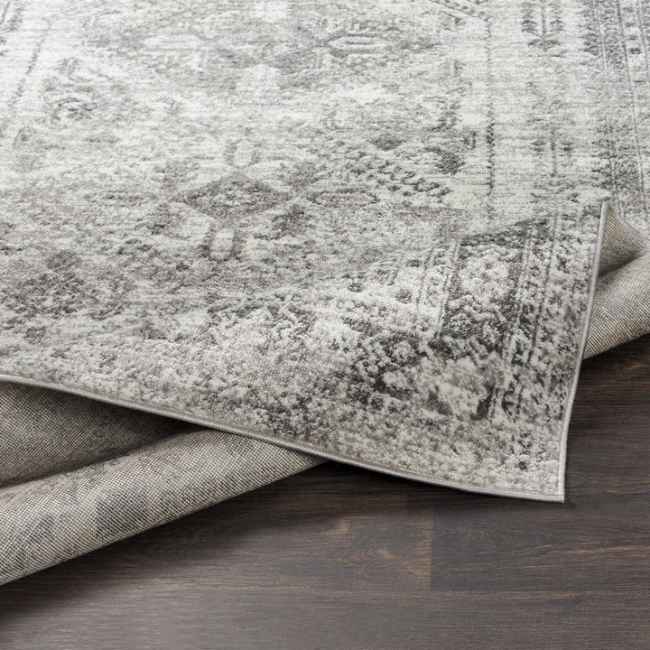 Antique Style Gray, Ivory and Charcoal Traditional Heriz Multi Size Area Rug - The Rug Decor