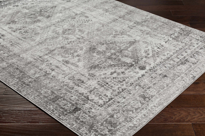 Antique Style Gray, Ivory and Charcoal Traditional Heriz Multi Size Area Rug - The Rug Decor