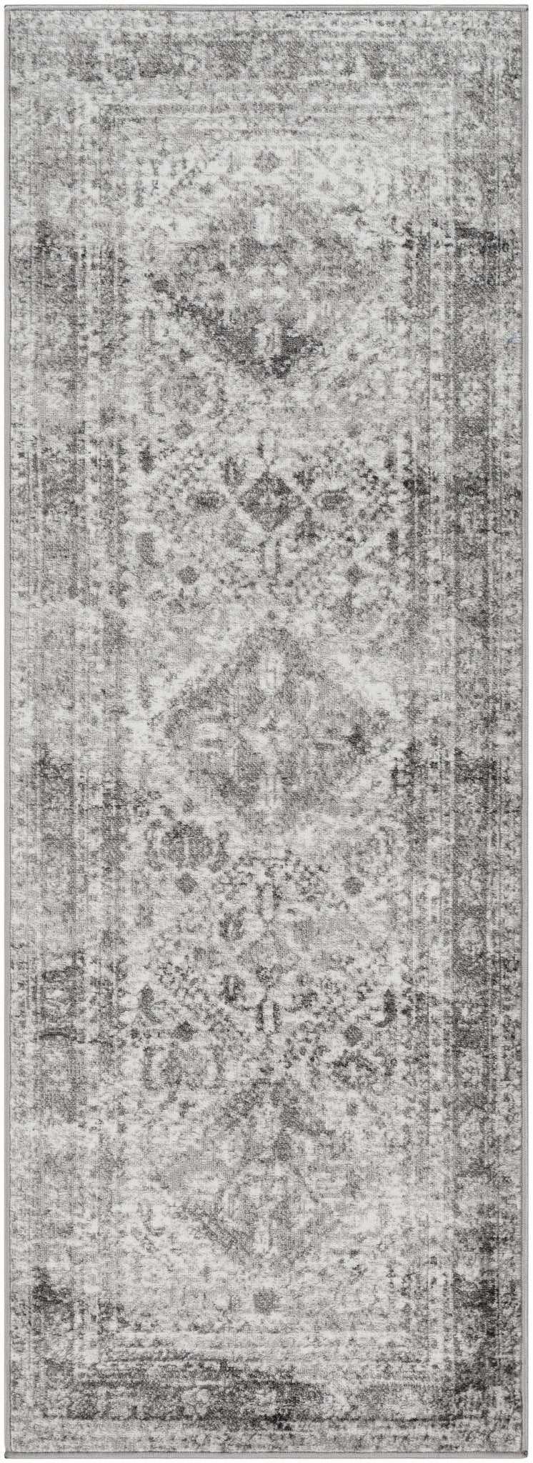 Antique Style Gray, Ivory and Charcoal Traditional Heriz Multi Size Area Rug - The Rug Decor