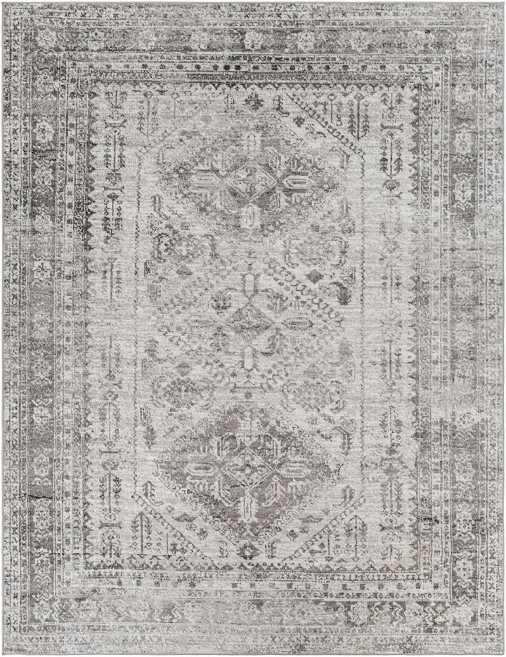 Antique Style Gray, Ivory and Charcoal Traditional Heriz Multi Size Area Rug - The Rug Decor