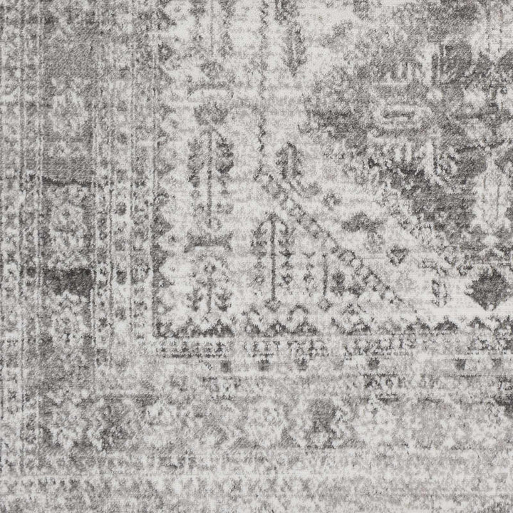 Antique Style Gray, Ivory and Charcoal Traditional Heriz Multi Size Area Rug - The Rug Decor