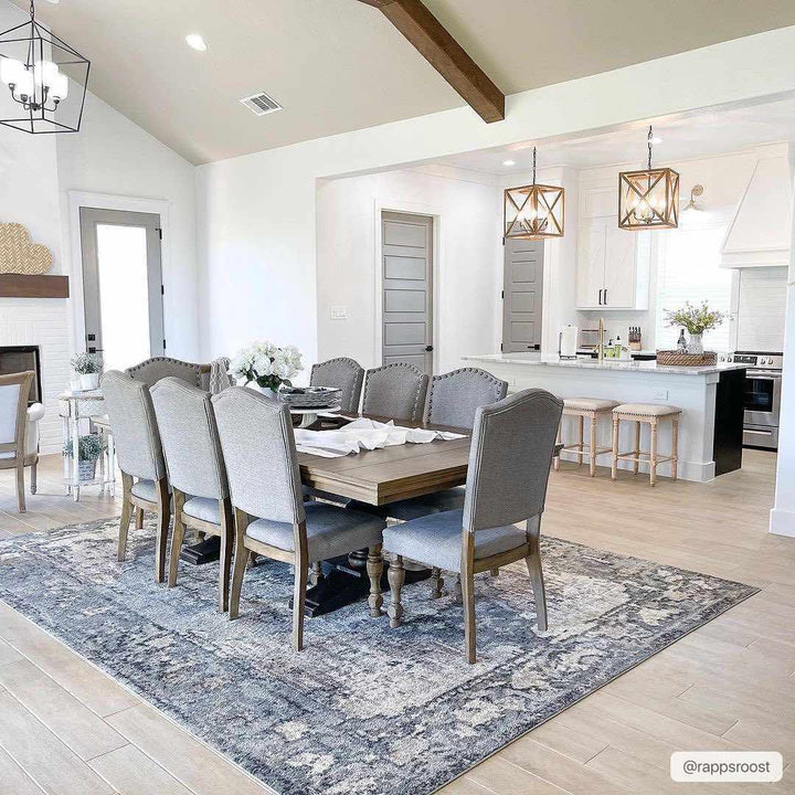 Antique Style Ivory, Tan, Charcoal and Gray Transitional Design Area Rug - The Rug Decor