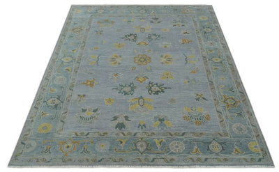 Antique Style Silver and Gray Traditional Hand knotted Oushak Custom Made wool Rug - The Rug Decor