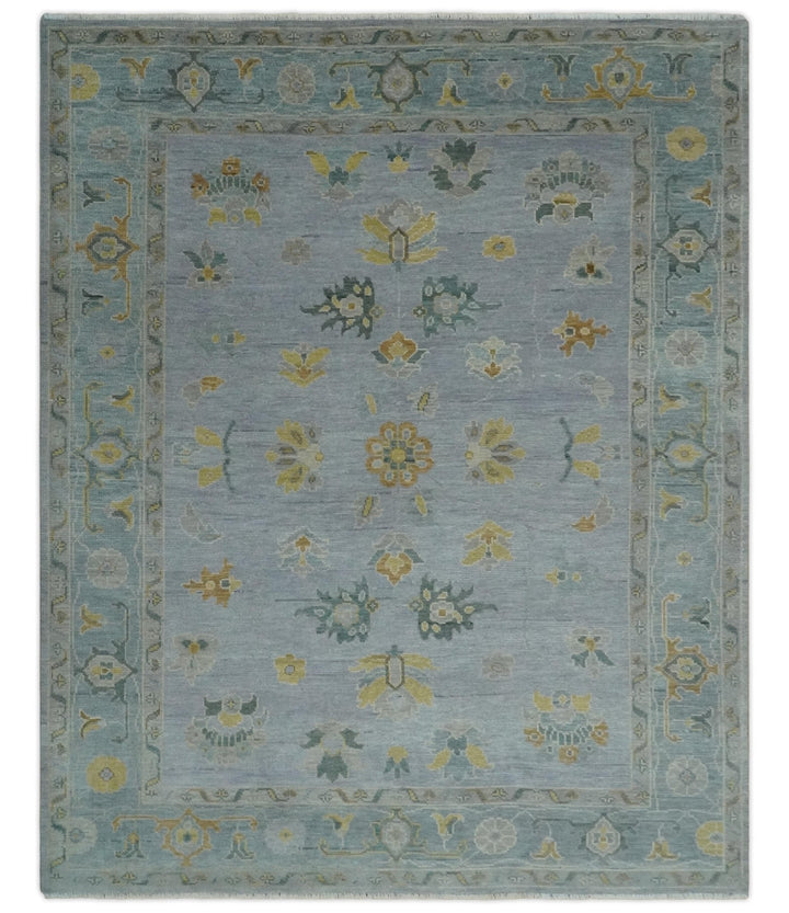 Antique Style Silver and Gray Traditional Hand knotted Oushak Custom Made wool Rug - The Rug Decor