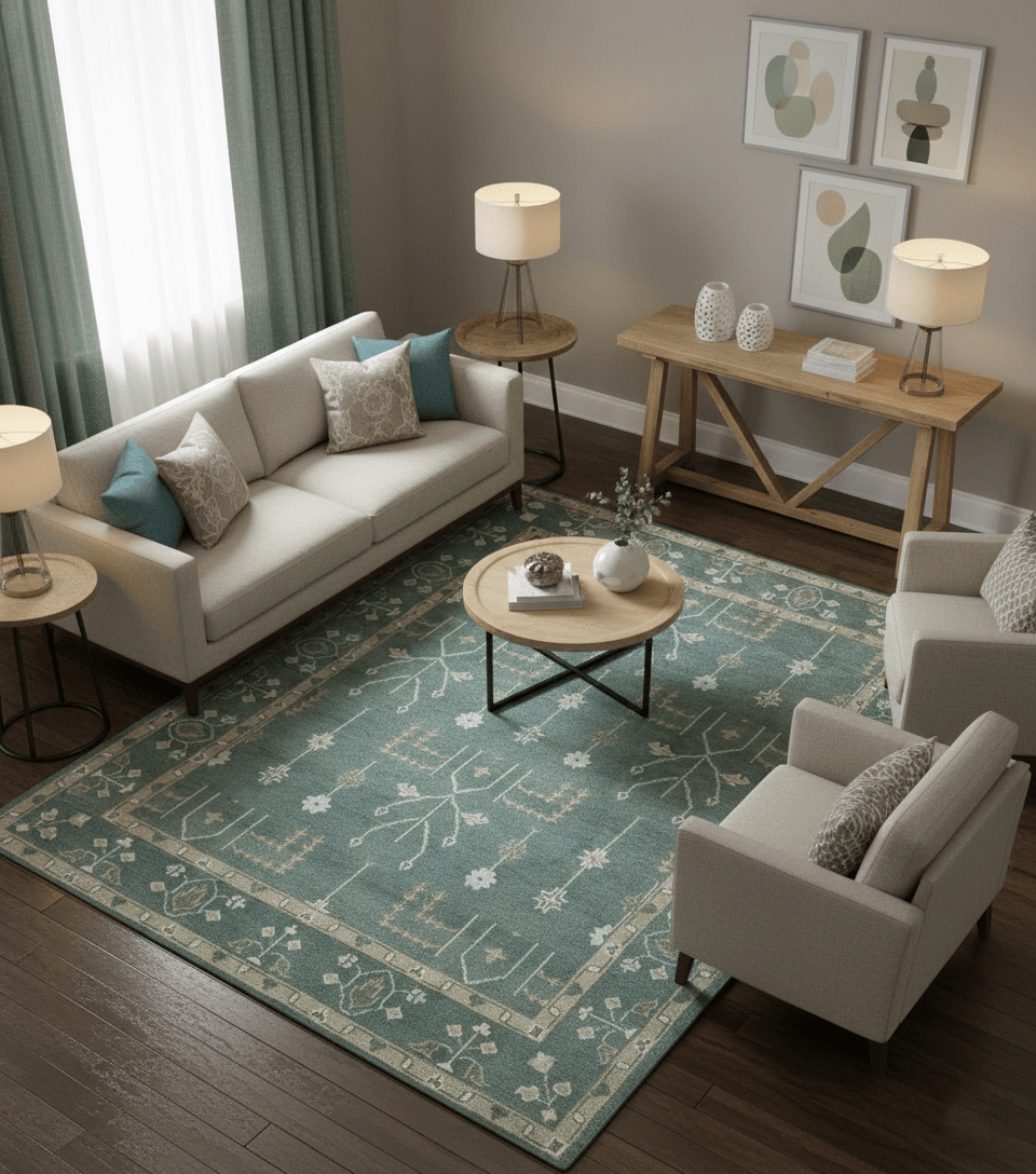 Antique Style Tree of life Gray, Beige and Silver Traditional Hand Knotted Custom Made wool Area Rug - The Rug Decor