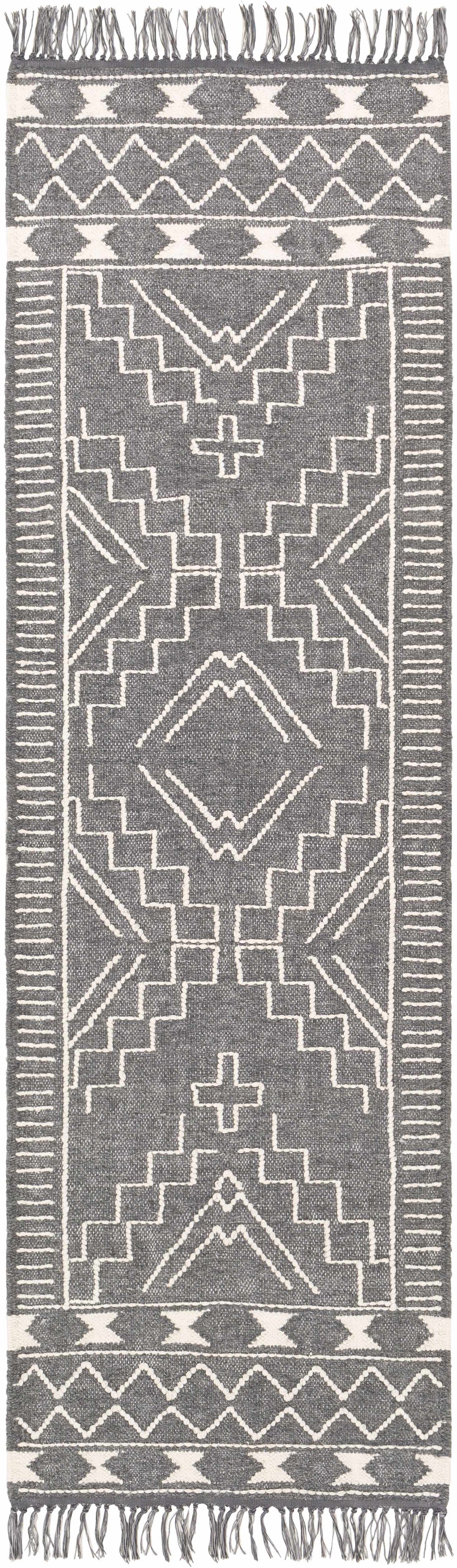 Apalachicola Gray Modern Style Hand Woven Wool Area Rug