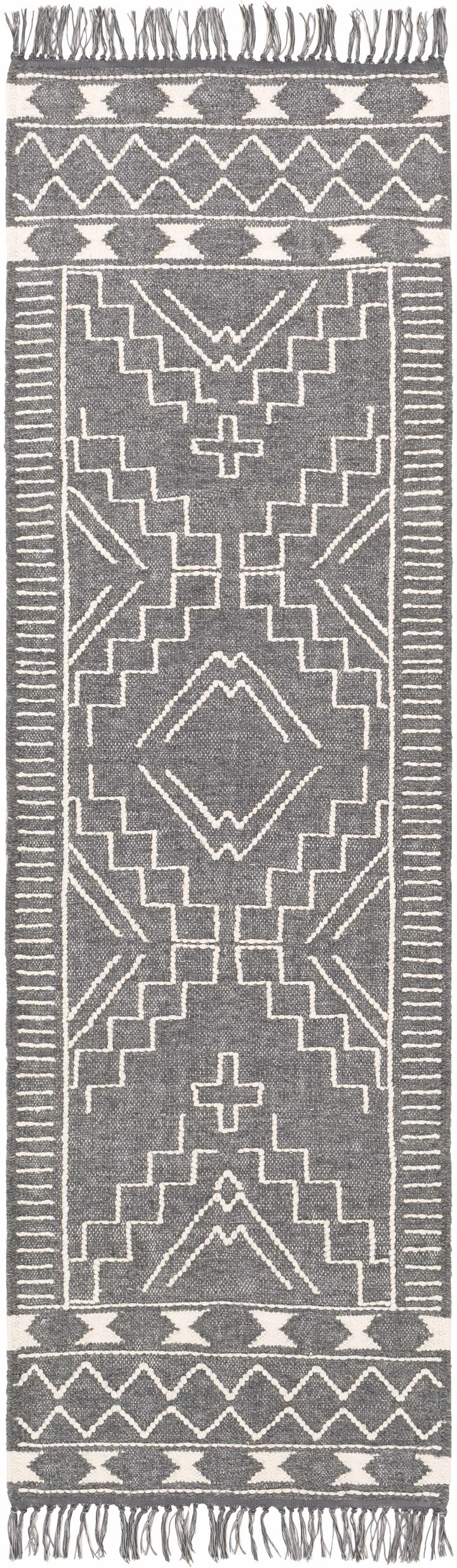 Apalachicola Gray Modern Style Hand Woven Wool Area Rug