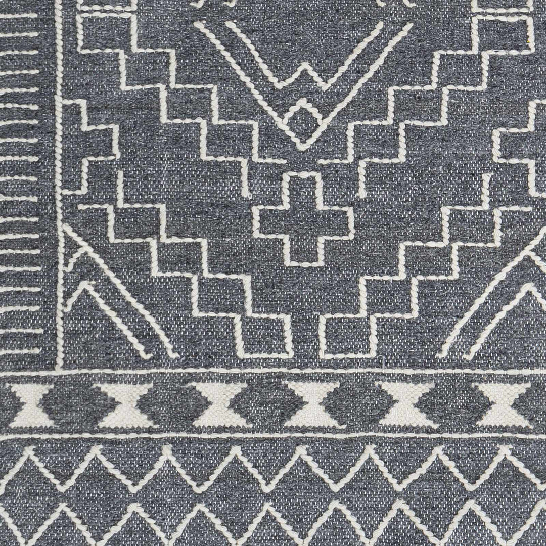 Apalachicola Gray Modern Style Hand Woven Wool Area Rug