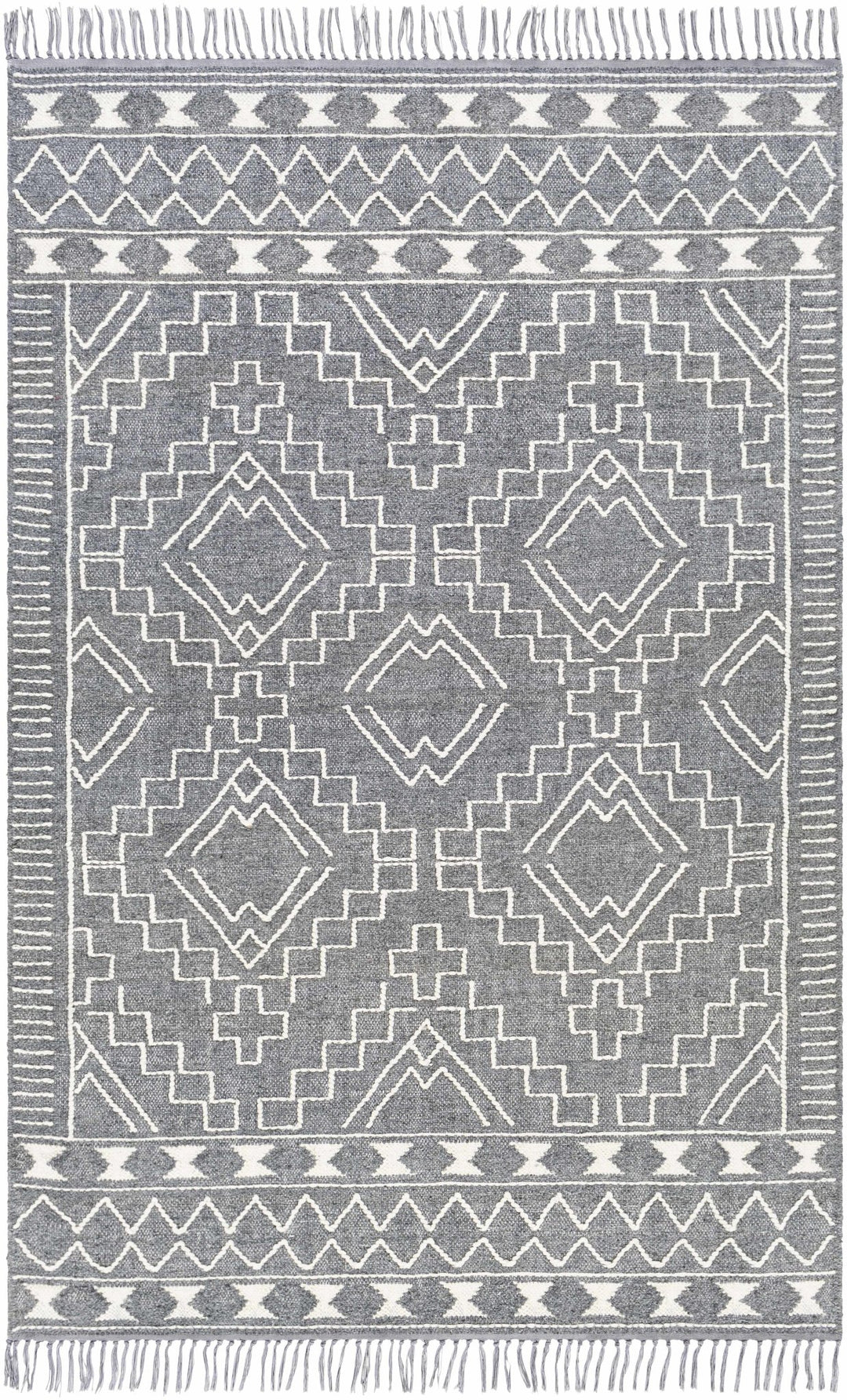Apalachicola Gray Modern Style Hand Woven Wool Area Rug - The Rug Decor