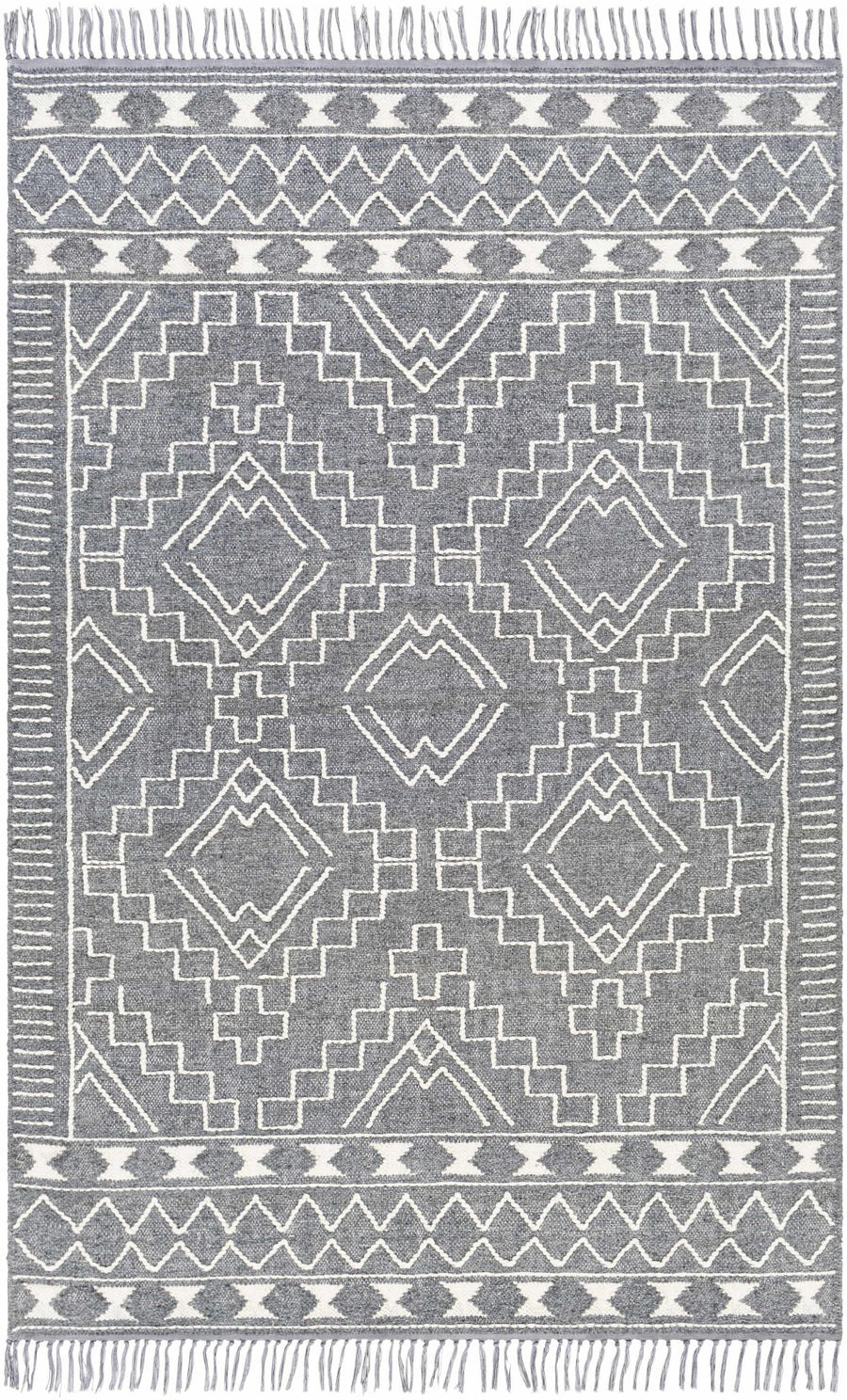 Apalachicola Gray Modern Style Hand Woven Wool Area Rug - The Rug Decor
