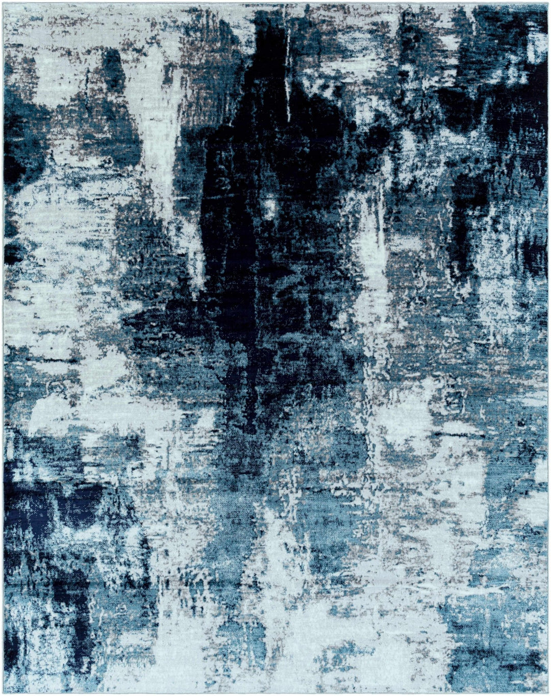 Apas Modern Abstract Design Gray And Blue Area Rug - The Rug Decor