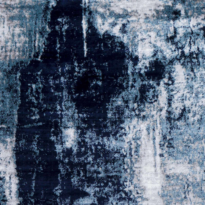 Apas Modern Abstract Design Gray And Blue Area Rug