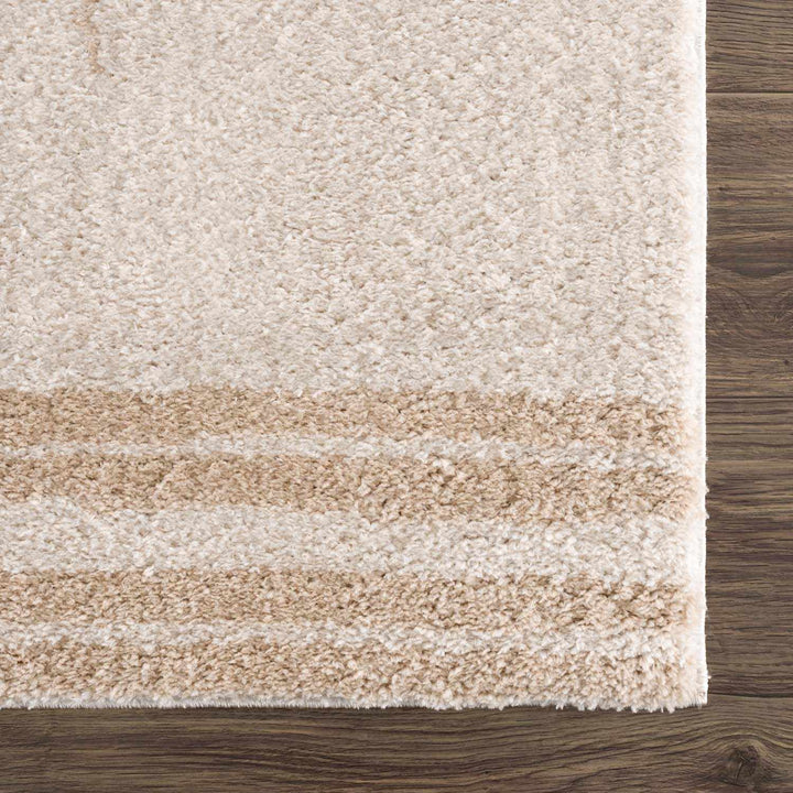 Apichu Contemporary Geometrical Beige And Camel Washable Area Rug - The Rug Decor