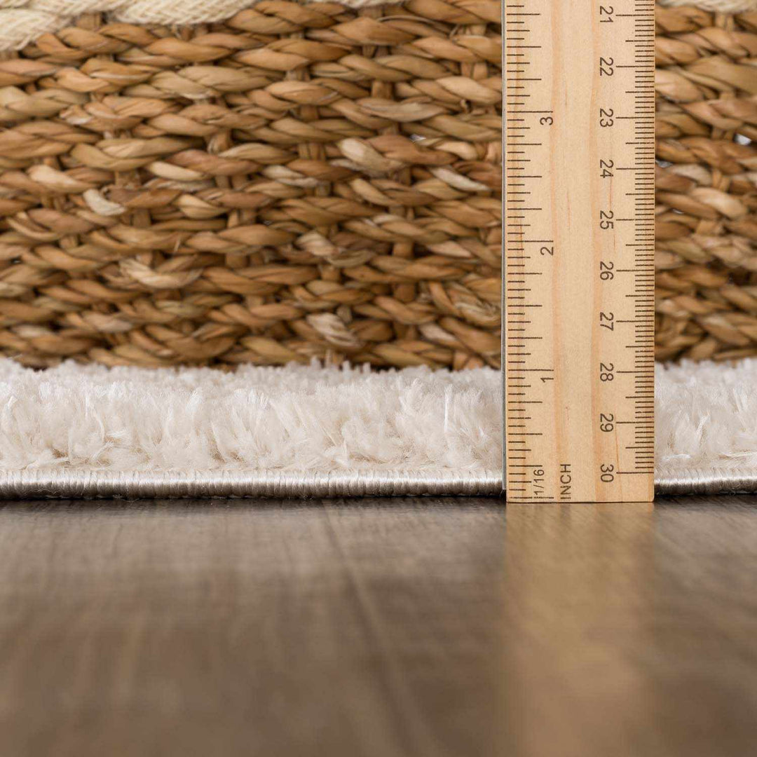 Apichu Contemporary Geometrical Beige And Camel Washable Area Rug - The Rug Decor