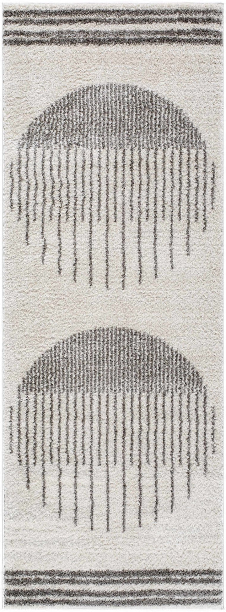 Apichu Contemporary Style Beige And Charcoal Washable Area Rug - The Rug Decor