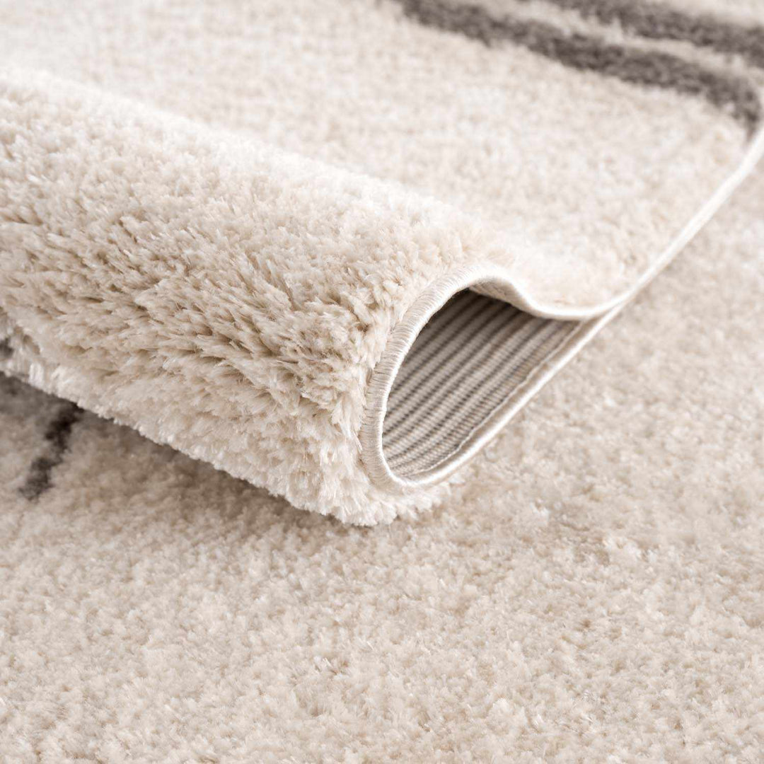 Apichu Contemporary Style Beige And Charcoal Washable Area Rug - The Rug Decor