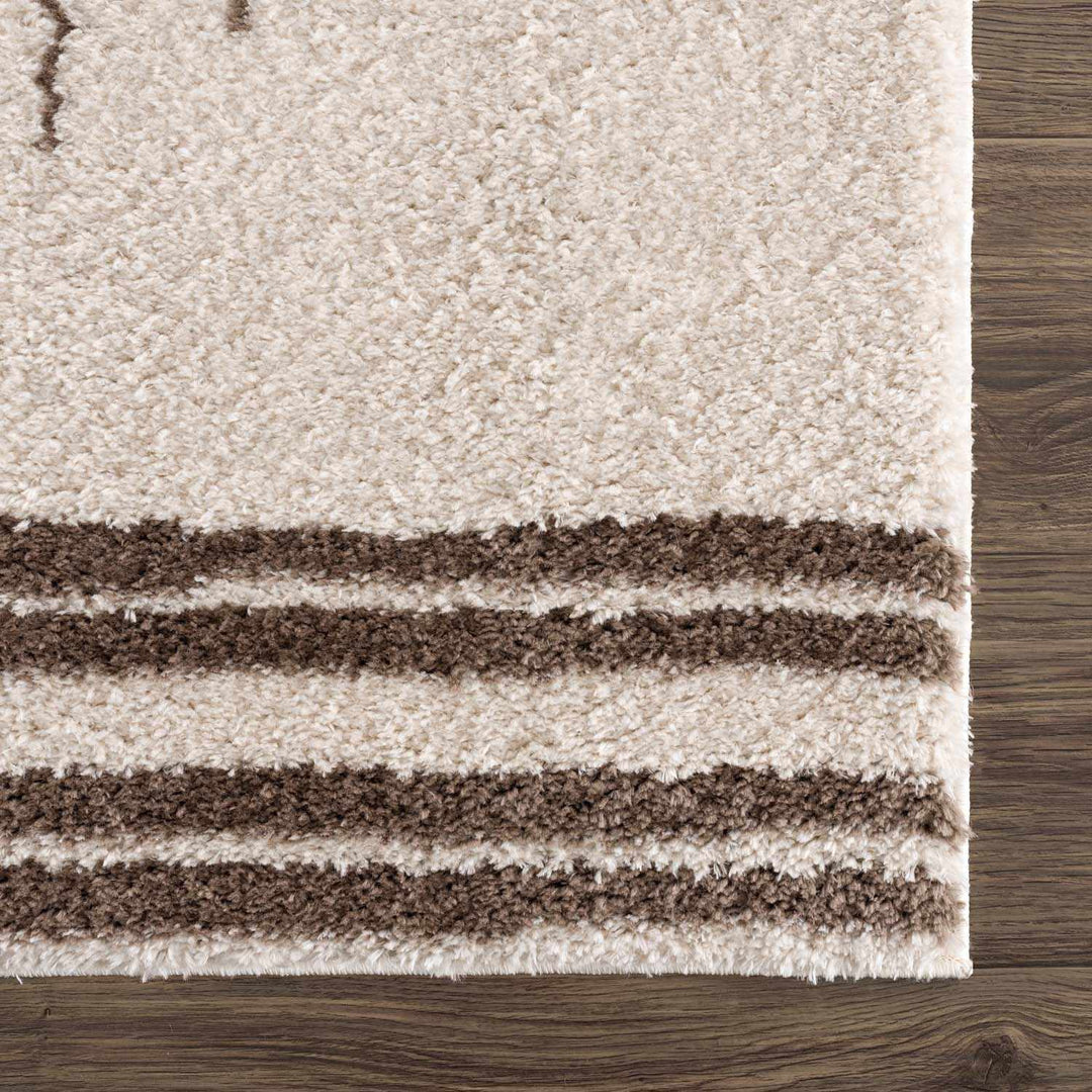 Apichu Modern Brown And Beige Washable Area Rug - The Rug Decor