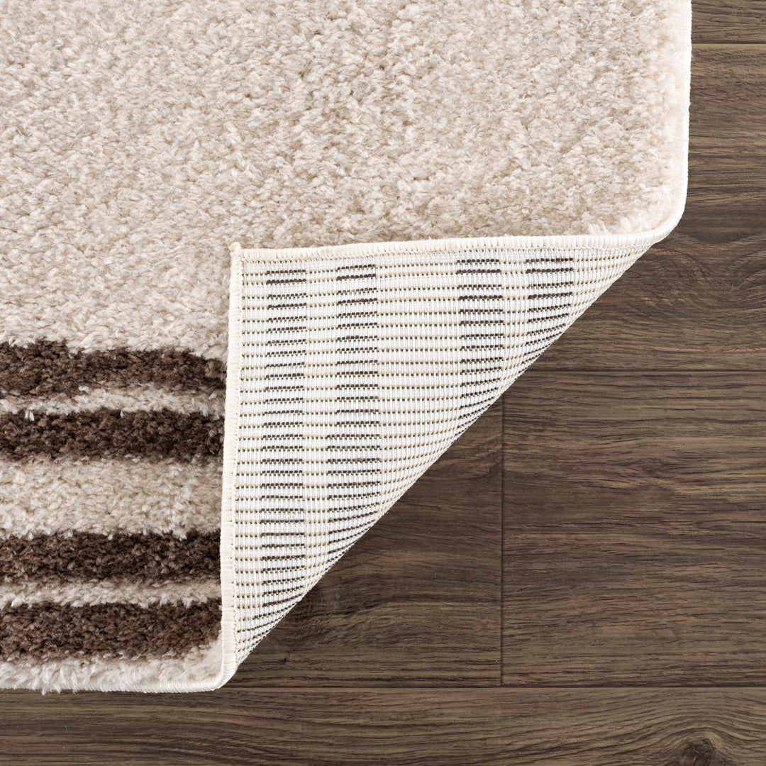 Apichu Modern Brown And Beige Washable Area Rug - The Rug Decor