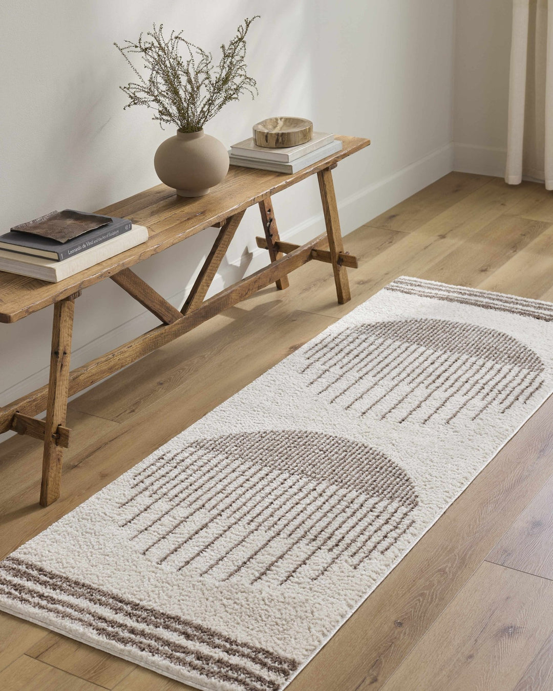 Apichu Modern Brown And Beige Washable Area Rug - The Rug Decor