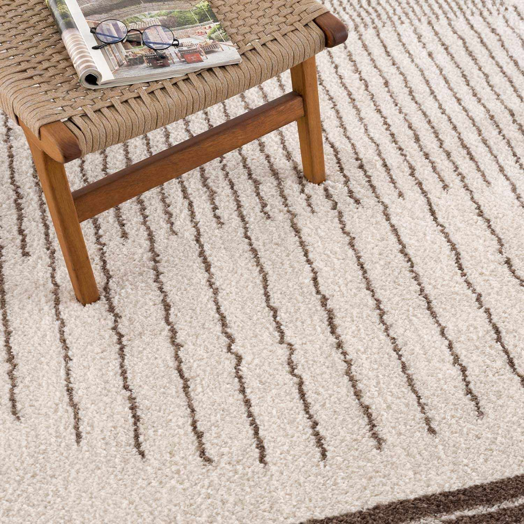 Apichu Modern Brown And Beige Washable Area Rug - The Rug Decor
