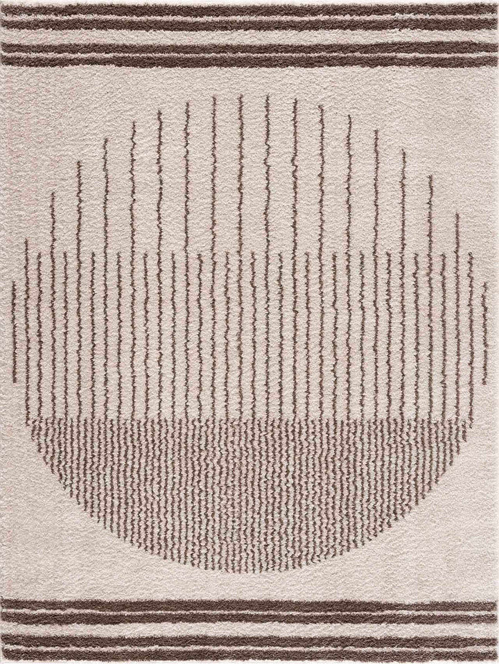 Apichu Modern Brown And Beige Washable Area Rug - The Rug Decor