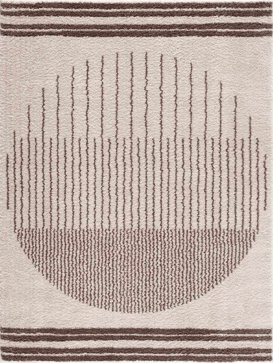 Apichu Modern Brown And Beige Washable Area Rug - The Rug Decor