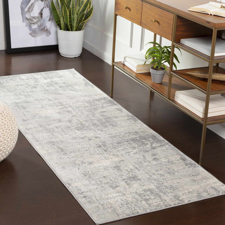 Apison Modern Abstract Design Gray Area Rug