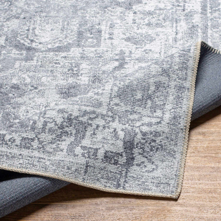 Aquino Traditional Style Gray Washable Rug - The Rug Decor