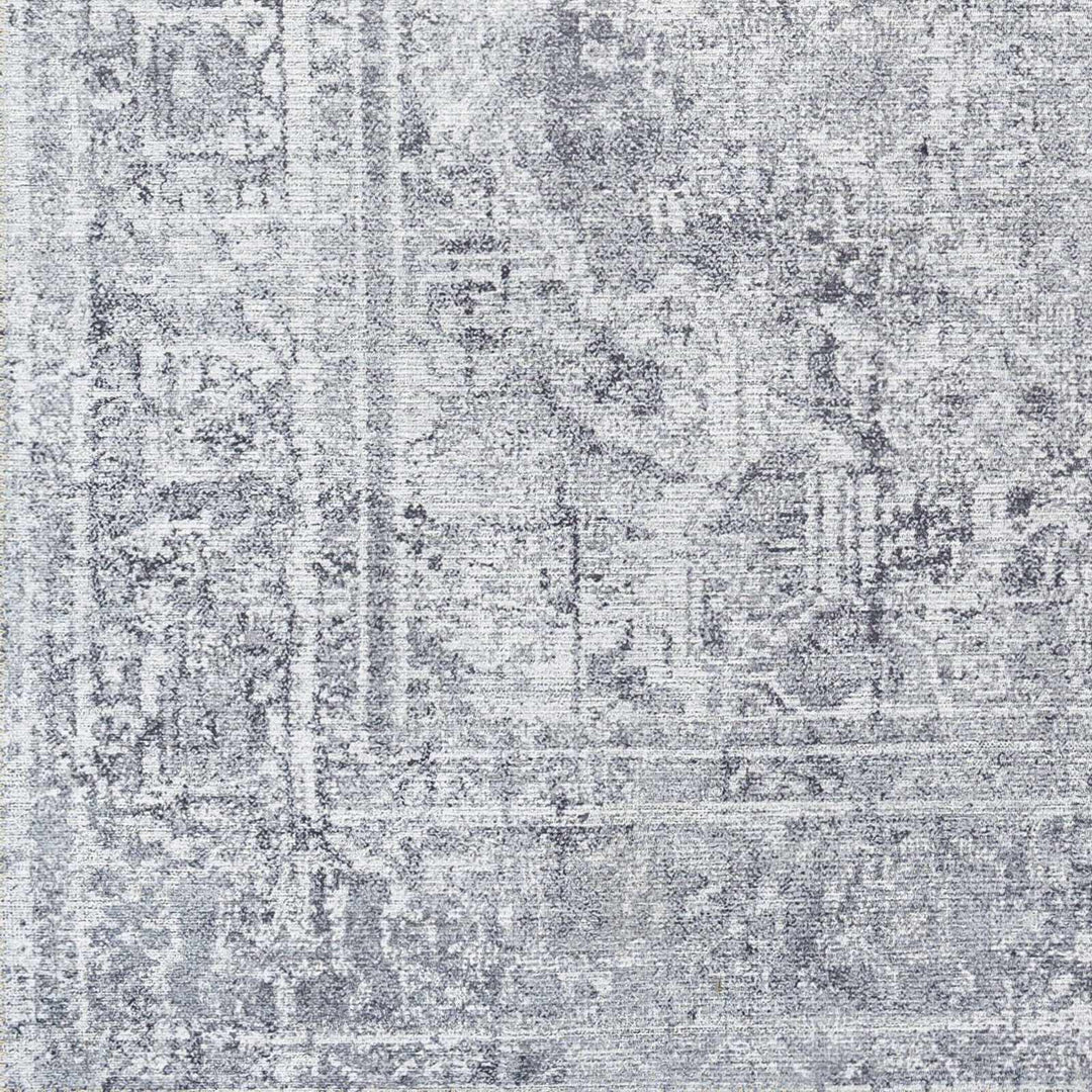 Aquino Traditional Style Gray Washable Rug - The Rug Decor