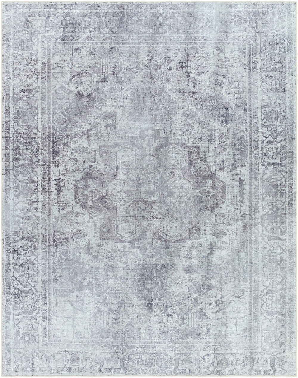 Aquino Traditional Style Gray Washable Rug - The Rug Decor